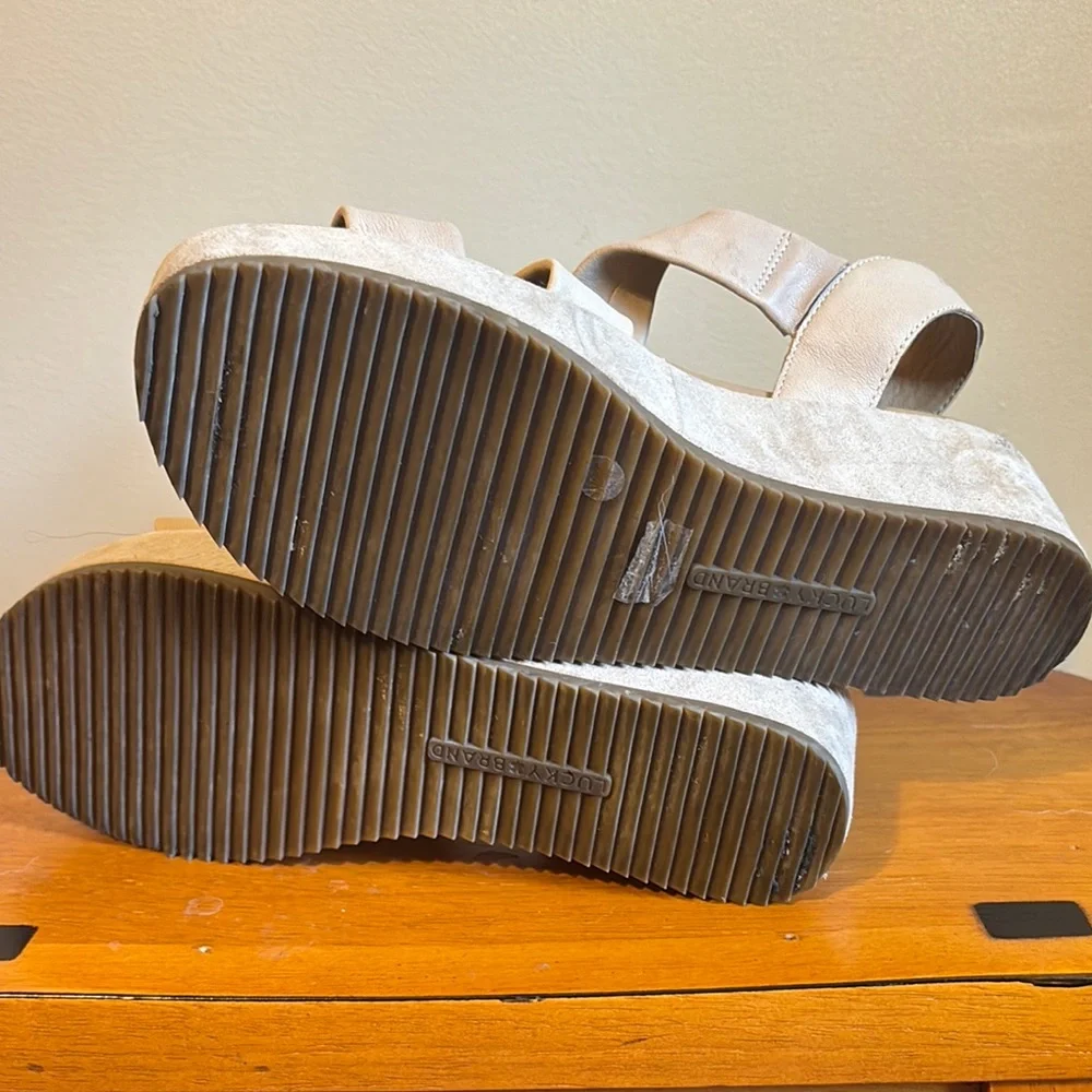 Lucky Brand Cream Platform Moccasin Slip-Ons